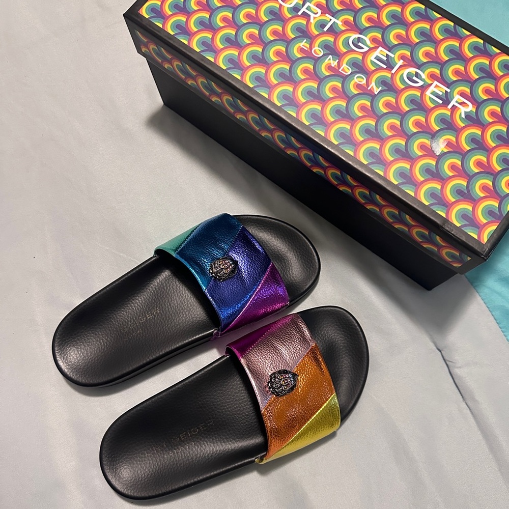 Kurt Geiger Women's Rainbow Slide Sandals